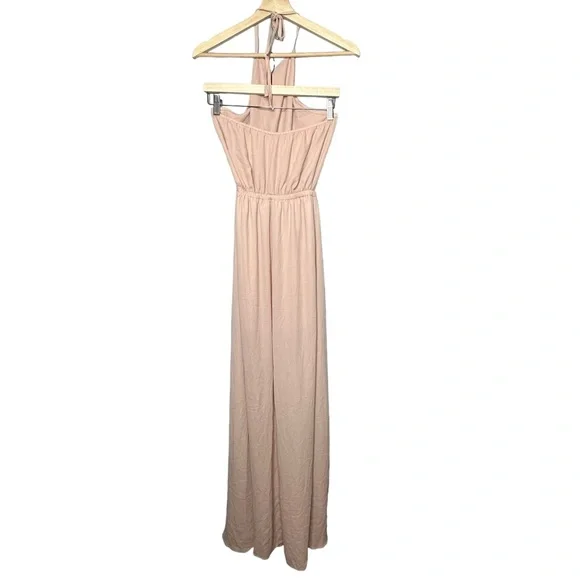 Show Me Your Mumu Heather Halter Dress Dusty Blush NEW